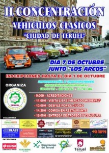 LOS CLÁSICOS SE REÚNEN EN TERUEL EL PRÓXIMO DÍA 7 DE OCTUBRE CONVOCADOS POR EL CLUB DE AUTOS CLÁSICOS MUDÉJAR-TERUEL CLUB AUTOS CLÁSICOS MUDÉJAR-TERUEL.