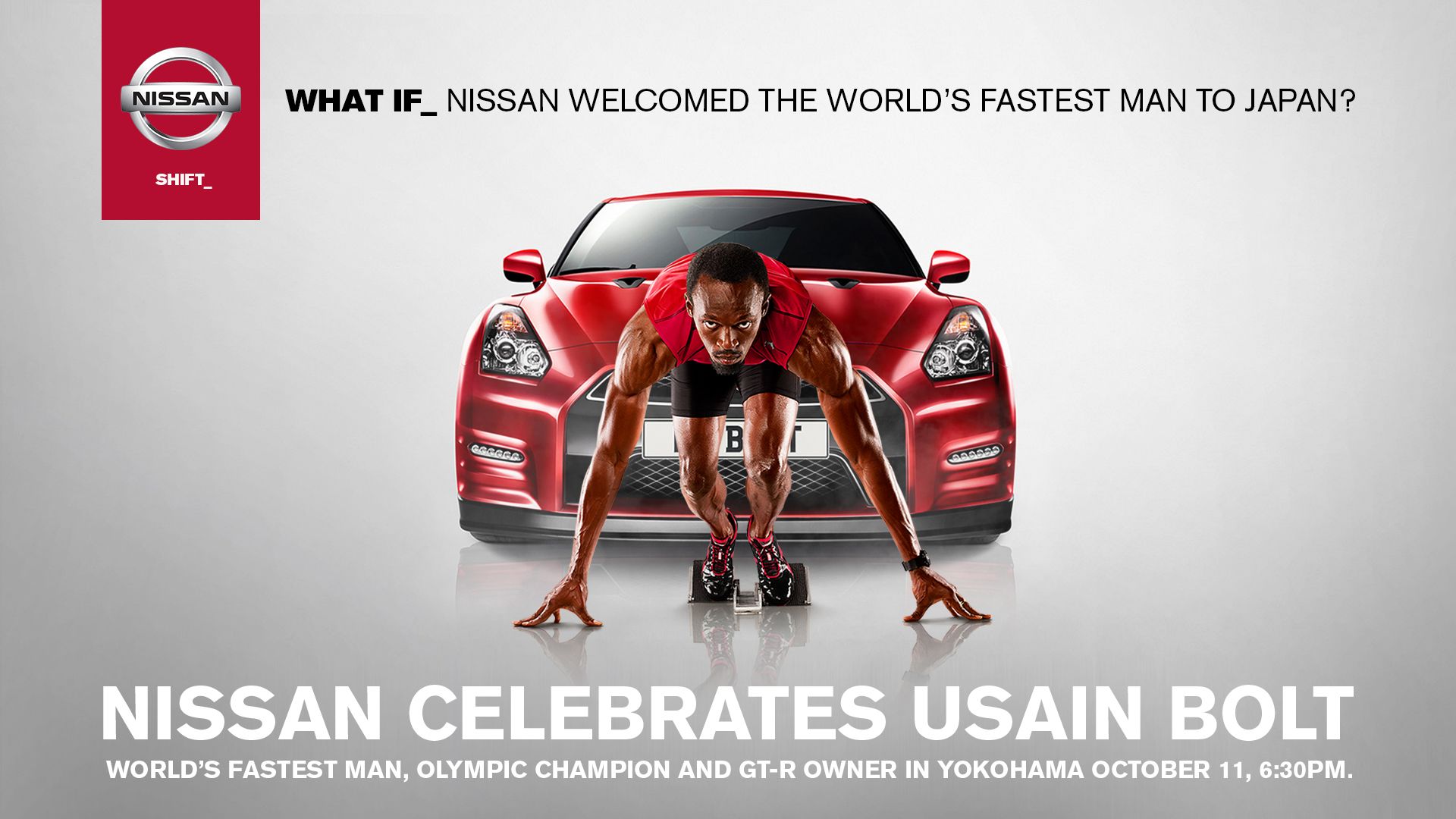 USAIN BOLT «GOES FOR GOLD» WITH NISSAN NISSAN.