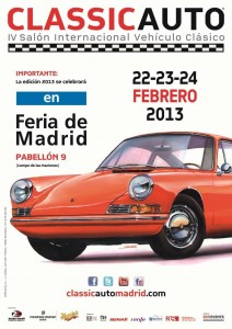 ClassicAuto Madrid 2013 se celebrará en IFEMA. CLASSIC AUTO MADRID 2013.