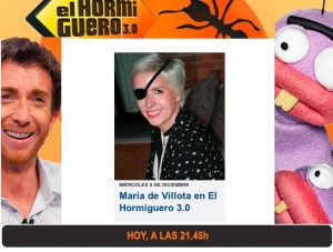 María de Villota en El Hormiguero 3.0 María de Villota.