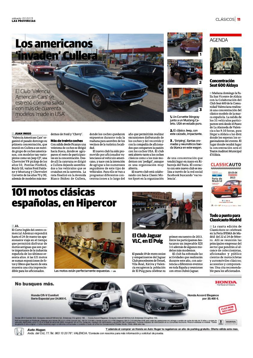 CLÁSICOS AL VOLANTE COLABORA CON “LAS PROVINCIAS» Las Provincias.