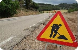 Las obras en la carretera multiplican el riesgo de accidente.