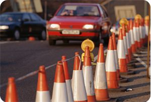 Las obras en la carretera multiplican el riesgo de accidente.