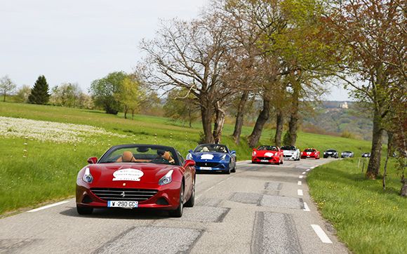 FERRRARI AT THE FINISH-LINE OF THE TOUR AUTO FERRARI