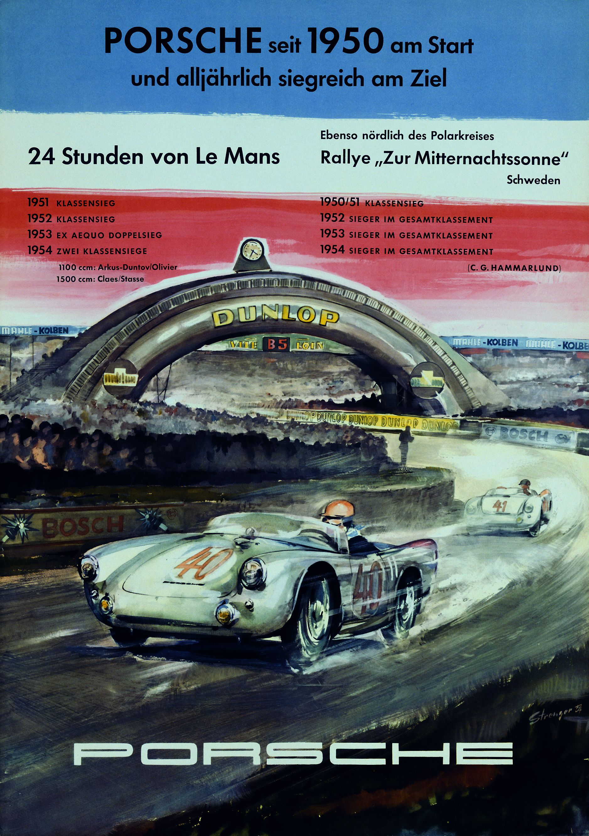 20 CARTELES HISTÓRICOS DE PORSCHE EN LE MANS porsche