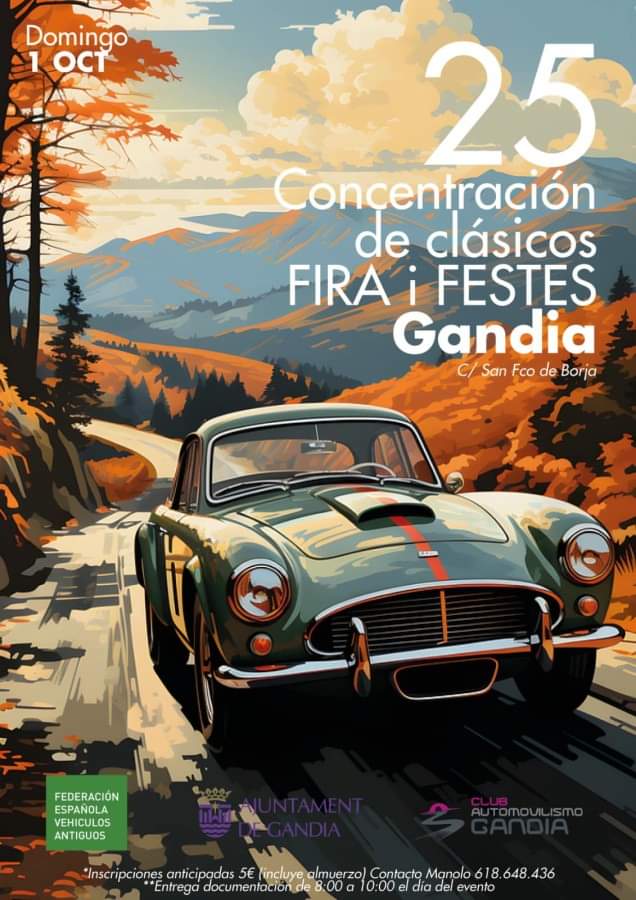 XXV CONCENTRACIÓN DE CLÁSICOS FERIA Y FIESTAS EN GANDÍA