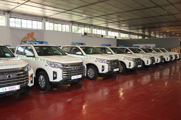 EL EJÉRCITO DEL AIRE Y DEL ESPACIO YA CUENTA CON 43 SSANGYONG MUSSO SPORTS PARA PRESTAR SERVICIO DE VIGILANCIA Y SEGURIDAD