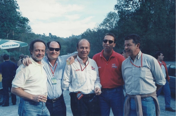 DE IZQUIERDA A DERECHA, JAVIER BUENO, PIPO LÓPEZ, JOSÉ MARÍA MORENO, JAIME HERNÁNDEZ Y PEPUS ALONS