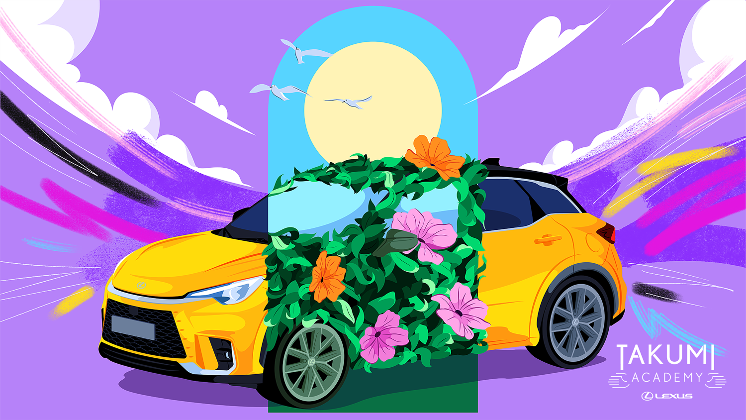 LEXUS LBX CONVERTIDO EN ILUSTRACIÓN DE LA MANO DE TAKUMI ACADEMY