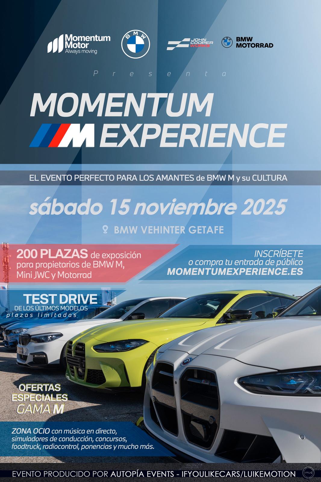 BMW MOMENTUM EXPERIENCE, SÁBADO 15/XI/2025