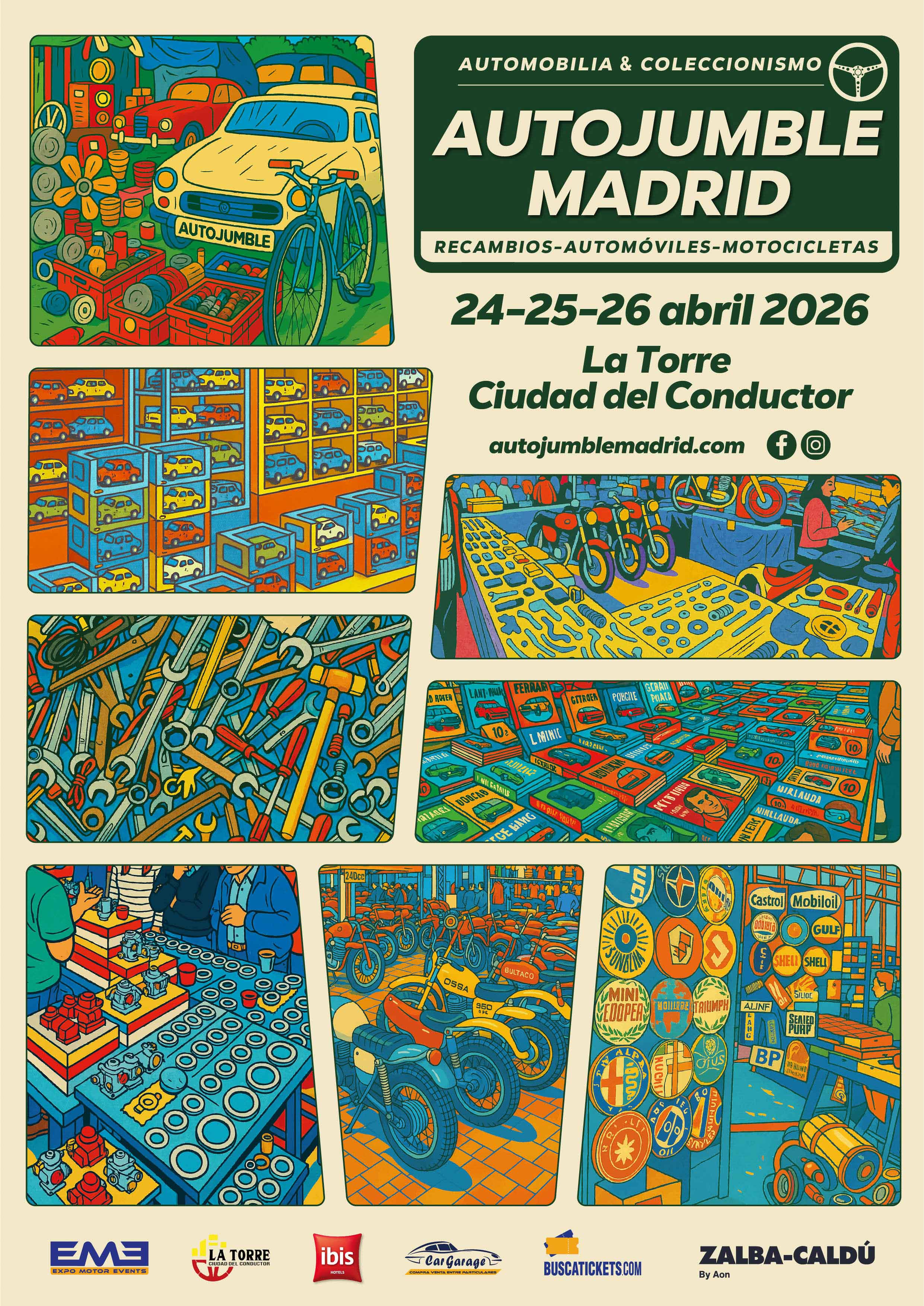 LA FERIA DEL RECAMBIO, AUTOMOBILIA Y COLECCIONISMO SE CELEBRARÁ EN LAS INSTALACIONES DE LA TORRE-CIUDAD DEL CONDUCTOR (PARLA)