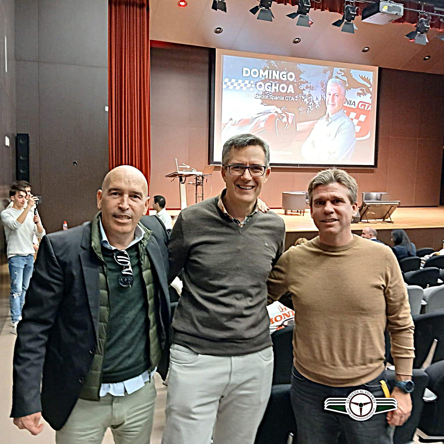 Gonzalo Gobert, exdirector del Circuit Ricardo Tormo, Álex Adalid, periodistas en soymotor y el director del Car Design Master 