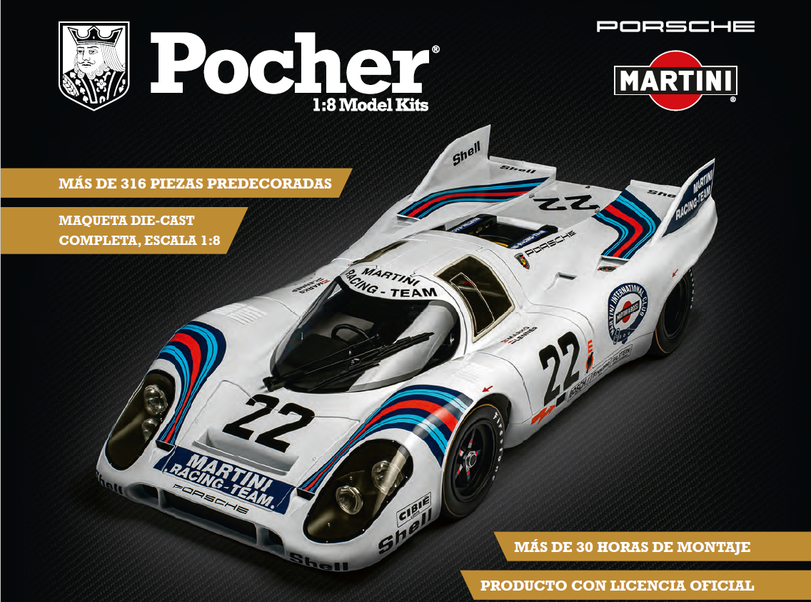 POCHER PRESENTA EL PORSCHE 917KH GANADOR DE LE MANS 1971 – EDICIÓN MARTINI® A ESCALA 1:8