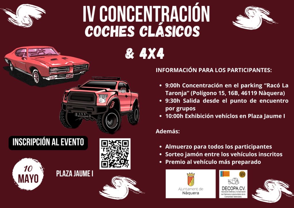 IV CONCENTRACIÓN DE COCHES CLÁSICOS & 4X4, NÁQUERA, 10/5/2026