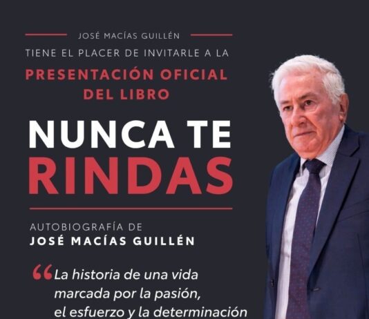 JOSÉ MACÍAS GUILLÉN PRESENTA SU AUTOBIOGRAFÍA “NUNCA TE RINDAS”
