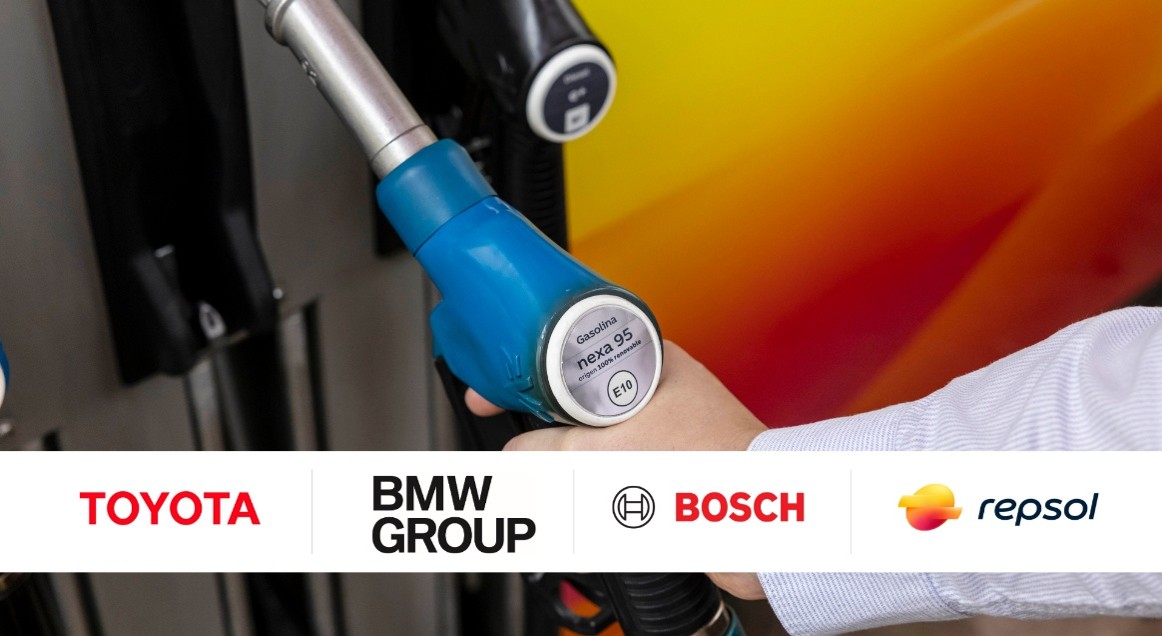TOYOTA, BMW, BOSCH Y REPSOL LANZAN UN PROYECTO PILOTO CON VEHÍCULOS QUE FUNCIONAN CON GASOLINA 100 % RENOVABLE