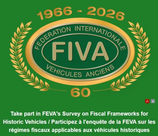 FEVA PROMUEVE UNA ENCUESTA FIVA SOBRE FISCALIDAD DEL VEHÍCULO HISTÓRICO EN EUROPA