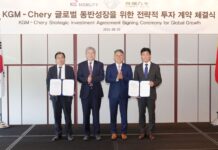 KG MOBILITY CORP (KGM) FIRMA UN ACUERDO CORPORATIVO CON CHERY AUTO KG MOBILITY CORP (KGM) FIRMA UN ACUERDO CORPORATIVO CON CHERY AUTO