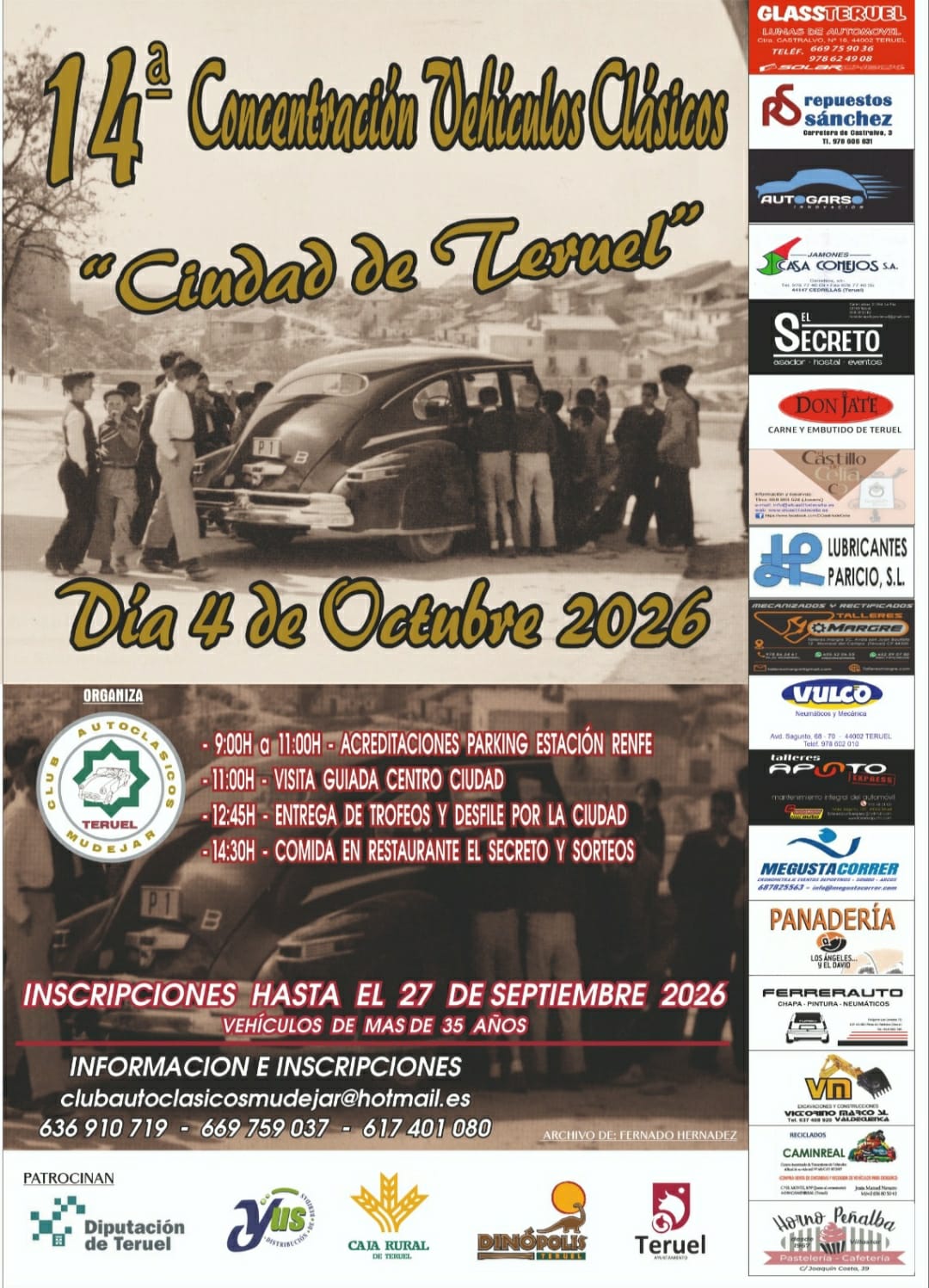 XIV CONCENTRACIÓN DE VEHÍCULOS CLÁSICOS CIUDAD DE TERUEL